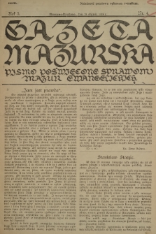 Gazeta Mazurska : pismo poświęcone sprawom Mazur ewangelickich. R.5, 1926, nr 4