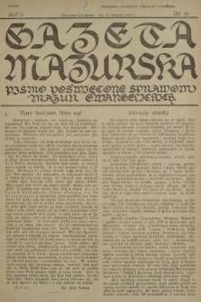 Gazeta Mazurska : pismo poświęcone sprawom Mazur ewangelickich. R.5, 1926, nr 16