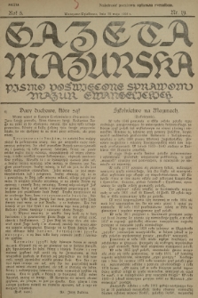 Gazeta Mazurska : pismo poświęcone sprawom Mazur ewangelickich. R.5, 1926, nr 19