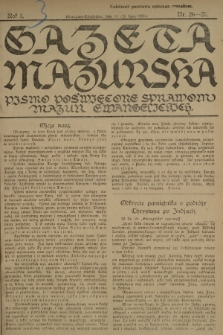 Gazeta Mazurska : pismo poświęcone sprawom Mazur ewangelickich. R.5, 1926, nr 26-27