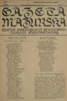 Gazeta Mazurska : pismo poświęcone sprawom Mazur ewangelickich. R.6, 1927, nr 7