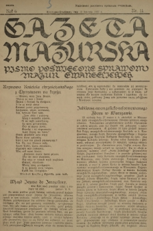 Gazeta Mazurska : pismo poświęcone sprawom Mazur ewangelickich. R.6, 1927, nr 14