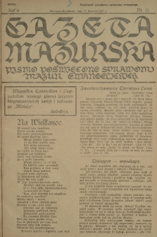 Gazeta Mazurska : pismo poświęcone sprawom Mazur ewangelickich. R.6, 1927, nr 15