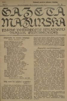 Gazeta Mazurska : pismo poświęcone sprawom Mazur ewangelickich. R.6, 1927, nr 16