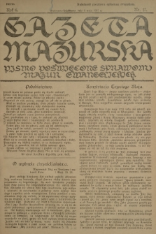 Gazeta Mazurska : pismo poświęcone sprawom Mazur ewangelickich. R.6, 1927, nr 17