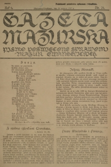 Gazeta Mazurska : pismo poświęcone sprawom Mazur ewangelickich. R.6, 1927, nr 24