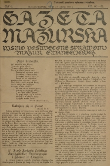 Gazeta Mazurska : pismo poświęcone sprawom Mazur ewangelickich. R.6, 1927, nr 30