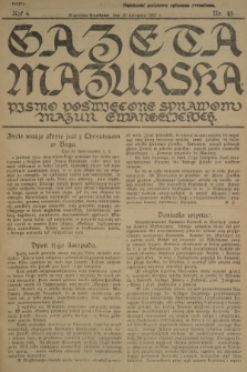 Gazeta Mazurska : pismo poświęcone sprawom Mazur ewangelickich. R.6, 1927, nr 43