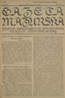 Gazeta Mazurska : pismo poświęcone sprawom Mazur ewangelickich. R.7, 1928, nr 17