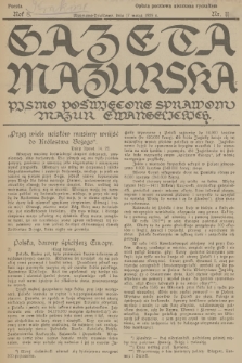 Gazeta Mazurska : pismo poświęcone sprawom Mazur ewangelickich. R.8, 1929, nr 11