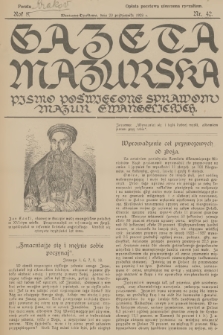 Gazeta Mazurska : pismo poświęcone sprawom Mazur ewangelickich. R.8, 1929, nr 42