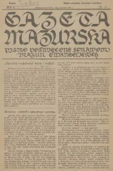 Gazeta Mazurska : pismo poświęcone sprawom Mazur ewangelickich. R.9, 1930, nr 6