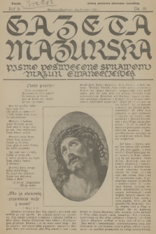 Gazeta Mazurska : pismo poświęcone sprawom Mazur ewangelickich. R.9, 1930, nr 10