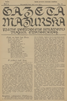 Gazeta Mazurska : pismo poświęcone sprawom Mazur ewangelickich. R.9, 1930, nr 18