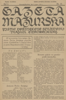 Gazeta Mazurska : pismo poświęcone sprawom Mazur ewangelickich. R.9, 1930, nr 23