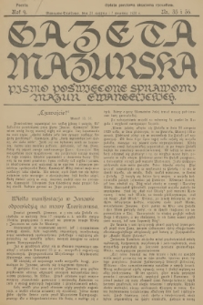 Gazeta Mazurska : pismo poświęcone sprawom Mazur ewangelickich. R.9, 1930, nr 35-36