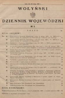 Wołyński Dziennik Wojewódzki. 1929, nr 3