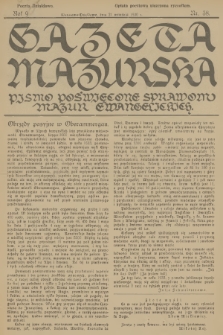 Gazeta Mazurska : pismo poświęcone sprawom Mazur ewangelickich. R.9, 1930, nr 38