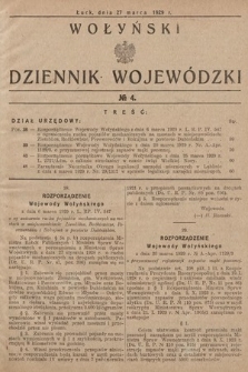 Wołyński Dziennik Wojewódzki. 1929, nr 4
