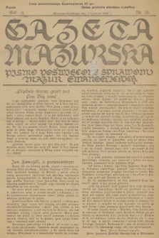 Gazeta Mazurska : pismo poświęcone sprawom Mazur ewangelickich. R.11, 1932, nr 28