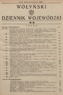 Wołyński Dziennik Wojewódzki. 1929, nr 10