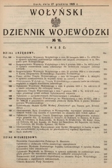 Wołyński Dziennik Wojewódzki. 1929, nr 16