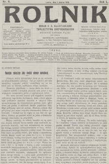 Rolnik : organ c. k. Galicyjskiego Towarzystwa Gospodarskiego. R.50, T.91, 1918, nr 9