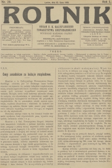 Rolnik : organ c. k. Galicyjskiego Towarzystwa Gospodarskiego. R.50, T.92, 1918, nr 28