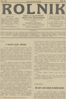 Rolnik : organ c. k. Galicyjskiego Towarzystwa Gospodarskiego. R.50, T.92, 1918, nr 30