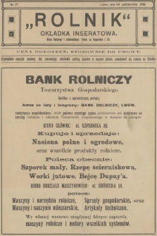 Rolnik: organ Towarzystwa Gospodarskiego. R.51, T.93, 1919, nr 17