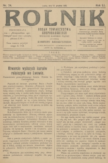 Rolnik: organ Towarzystwa Gospodarskiego. R.51, T.93, 1919, nr 24