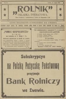 Rolnik: organ Towarzystwa Gospodarskiego. R.52, T.94, 1920, nr 21