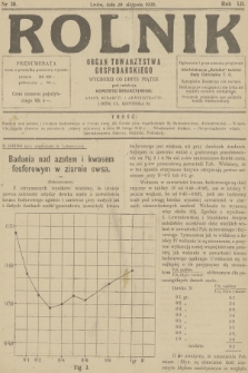 Rolnik: organ Towarzystwa Gospodarskiego. R.52, T.94, 1920, nr 30