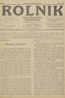 Rolnik: organ Towarzystwa Gospodarskiego. R.52, T.94, 1920, nr 37