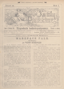 Kwiaty Powieściowe : tygodnik belletrystyczny. 1886, nr 10