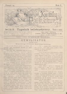 Kwiaty Powieściowe : tygodnik belletrystyczny. 1886, nr 14