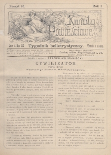 Kwiaty Powieściowe : tygodnik belletrystyczny. 1886, nr 16