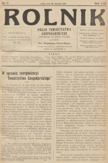 Rolnik: organ Towarzystwa Gospodarskiego. R.53, T.95, 1921, nr 2