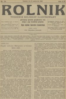 Rolnik: tygodnik rolniczy ilustrowany poświęcony sprawom gospodarstwa wiejskiego z jego wszelkimi gałęziami. R.54, 1922, nr 34