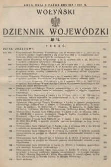 Wołyński Dziennik Wojewódzki. 1931, nr 16