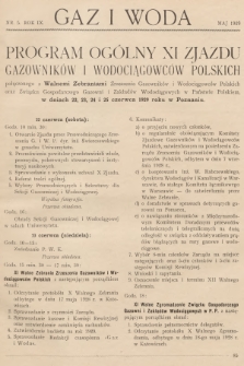 Gaz i Woda. R.9, 1929, nr 5