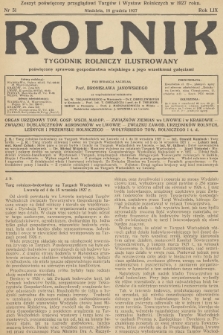 Rolnik : tygodnik rolniczy ilustrowany poświęcony sprawom gospodarstwa wiejskiego z jego wszelkimi gałęziami. R.59, 1927, nr 51