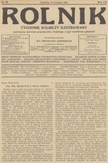 Rolnik : tygodnik rolniczy ilustrowany poświęcony sprawom gospodarstwa wiejskiego z jego wszelkimi gałęziami. R.60, 1928, nr 39