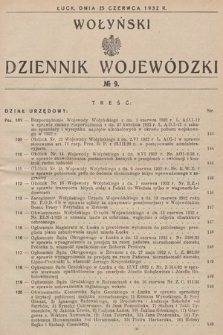 Wołyński Dziennik Wojewódzki. 1932, nr 9