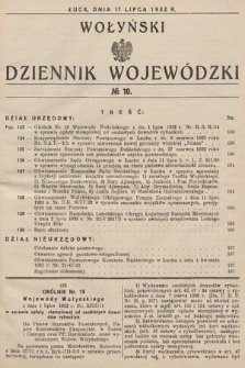 Wołyński Dziennik Wojewódzki. 1932, nr 10