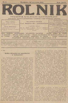 Rolnik : tygodnik rolniczy ilustrowany poświęcony sprawom gospodarstwa wiejskiego z jego wszelkimi gałęziami. R.67, 1935, nr 3