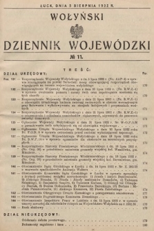 Wołyński Dziennik Wojewódzki. 1932, nr 11
