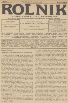 Rolnik : tygodnik rolniczy ilustrowany poświęcony sprawom gospodarstwa wiejskiego z jego wszelkimi gałęziami. R.67, 1935, nr 11
