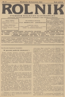 Rolnik : tygodnik rolniczy ilustrowany poświęcony sprawom gospodarstwa wiejskiego z jego wszelkimi gałęziami. R.67, 1935, nr 17