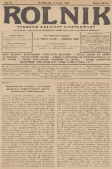 Rolnik : tygodnik rolniczy ilustrowany poświęcony sprawom gospodarstwa wiejskiego z jego wszelkimi gałęziami. R.67, 1935, nr 18